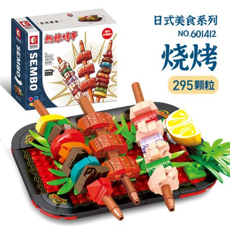 SEMBO 601412 non  TIỆC NƯỚNG NGOÀI TRỜI bộ đồ chơi xếp lắp ráp ghép mô hình 295 khối