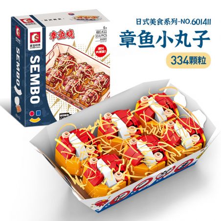 SEMBO 601411 non  BÓNG BẠCH TUỘC bộ đồ chơi xếp lắp ráp ghép mô hình 334 khối