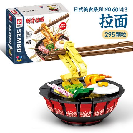 SEMBO 601413 non  MÌ KÉO TAY bộ đồ chơi xếp lắp ráp ghép mô hình 372 khối