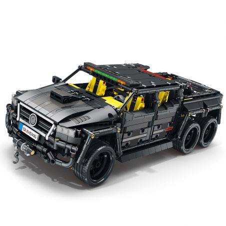 REOBRIX 11001 non  BRABUS G700 6X6 bộ đồ chơi xếp lắp ráp ghép mô hình  G-700（6X6 OFF ROAD） Kỹ Thuật Công Nghệ Cao Mô Hình Phương Tiện 2162 khối