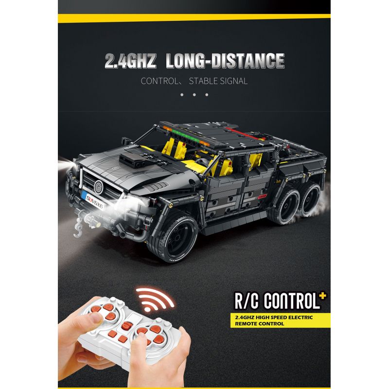 REOBRIX 11001 non  BRABUS G700 6X6 bộ đồ chơi xếp lắp ráp ghép mô hình  G-700（6X6 OFF ROAD） Kỹ Thuật Công Nghệ Cao Mô Hình Phương Tiện 2162 khối