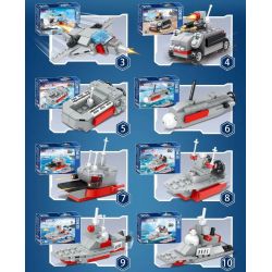 ZHEGAO QL2124 2124 non  KẺ HỦY DIỆT 16 TỔ HỢP bộ đồ chơi xếp lắp ráp ghép mô hình Military Army WARSHIP FIGHTING PIONEER Quân Sự Bộ Đội
