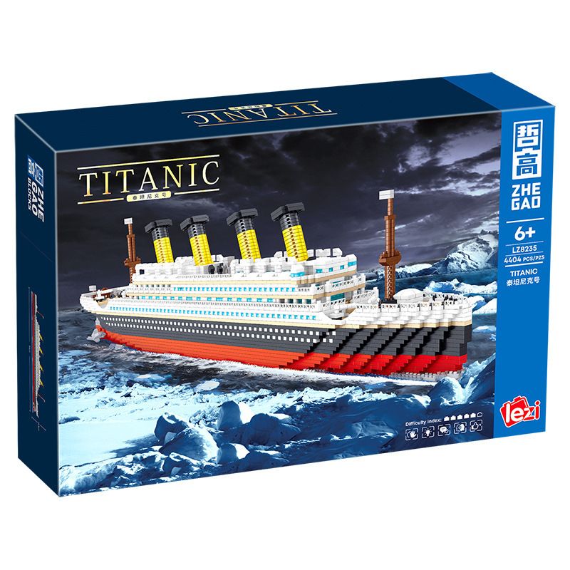 ZHEGAO LZ8235 8235 non  TÀU TITANIC bộ đồ chơi xếp lắp ráp ghép mô hình Creator Sáng Tạo 4404 khối