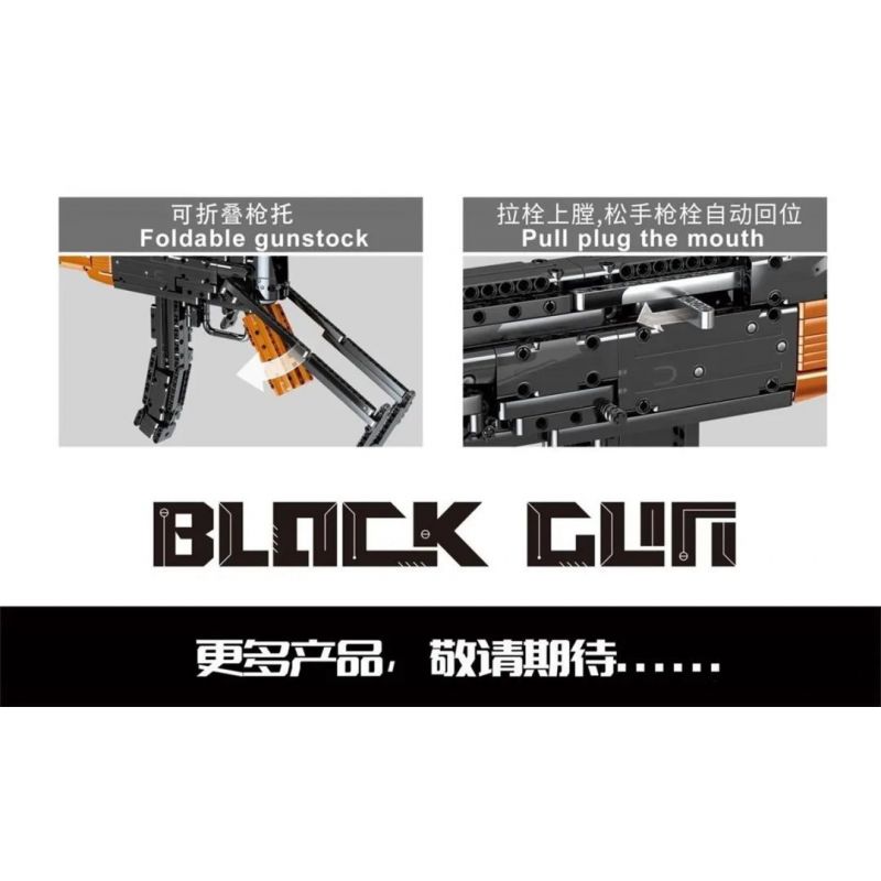SEMBO 702941 non  SÚNG TIỂU LIÊN KIỂU 56 bộ đồ chơi xếp lắp ráp ghép mô hình BLOCK GUN 806 khối