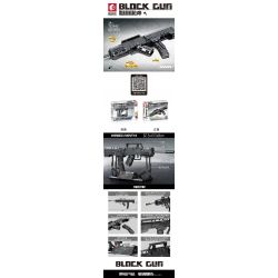 SEMBO 702940 non  SÚNG TIỂU LIÊN QCW05 bộ đồ chơi xếp lắp ráp ghép mô hình BLOCK GUN 815 khối