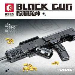 SEMBO 702940 non  SÚNG TIỂU LIÊN QCW05 bộ đồ chơi xếp lắp ráp ghép mô hình BLOCK GUN 815 khối