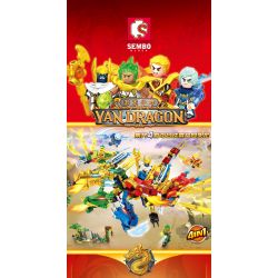 SEMBO 206021 206022 206023 206024 non  RỒNG BỐN ĐẦU bộ đồ chơi xếp lắp ráp ghép mô hình YAN DRAGON 807 khối