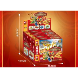 SEMBO 206021 206022 206023 206024 non  RỒNG BỐN ĐẦU bộ đồ chơi xếp lắp ráp ghép mô hình YAN DRAGON 807 khối