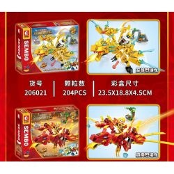 SEMBO 206021 206022 206023 206024 non  RỒNG BỐN ĐẦU bộ đồ chơi xếp lắp ráp ghép mô hình YAN DRAGON 807 khối