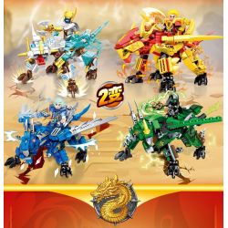 SEMBO 206017 206018 206019 206020 non  CHÚ BÉ RỒNG HOÀNG GIA 4 KIỂU bộ đồ chơi xếp lắp ráp ghép mô hình YAN DRAGON 693 khối