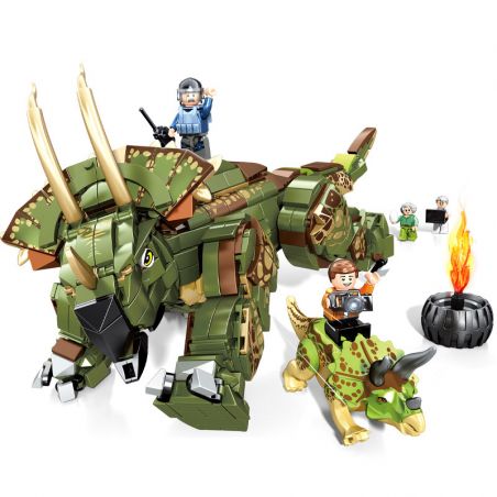 SEMBO 205022 non  THẾ GIỚI KHỦNG LONG TRICERATOPS bộ đồ chơi xếp lắp ráp ghép mô hình Jurassic World WORLD DINOSAUR 1100 khối