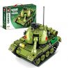 SEMBO 203119 non  XE TĂNG HẠNG TRUNG KIỂU 59 bộ đồ chơi xếp lắp ráp ghép mô hình Military Army TYPE 59 MEDIUM TANK Quân Sự Bộ Đội 366 khối