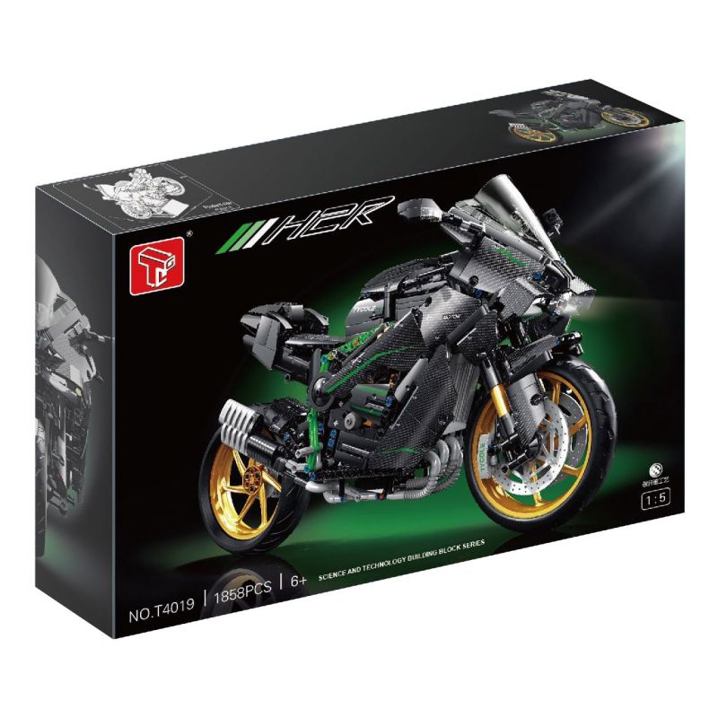 TA GAOLE T4019 4019 non  MÔ TÔ KAWASAKI H2R TỶ LỆ 1:5 tỷ lệ 1:5 bộ đồ chơi xếp lắp ráp ghép mô hình  Kỹ Thuật Công Nghệ Cao Mô Hình Phương Tiện 1809 khối