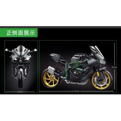 TA GAOLE T4019 4019 non  MÔ TÔ KAWASAKI H2R TỶ LỆ 1:5 tỷ lệ 1:5 bộ đồ chơi xếp lắp ráp ghép mô hình  Kỹ Thuật Công Nghệ Cao Mô Hình Phương Tiện 1809 khối