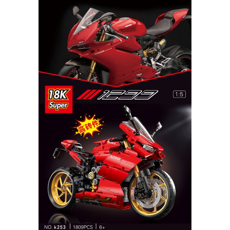 SUPER 18K K253 TA GAOLE T4020 4020 non  MÔ TÔ DUCATI 1299 PANIGALE S TỶ LỆ 1:5 tỷ lệ 1:5 bộ đồ chơi xếp lắp ráp ghép mô hình  Kỹ Thuật Công Nghệ Cao Mô Hình Phương Tiện 1809 khối
