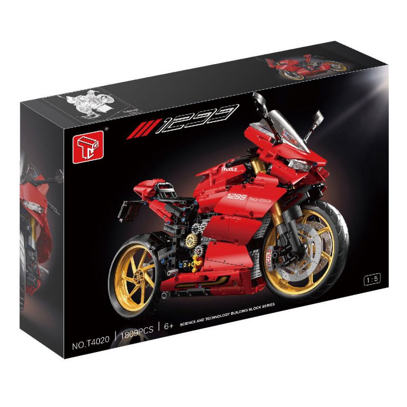 SUPER 18K K253 TA GAOLE T4020 4020 non  MÔ TÔ DUCATI 1299 PANIGALE S TỶ LỆ 1:5 tỷ lệ 1:5 bộ đồ chơi xếp lắp ráp ghép mô hình  Kỹ Thuật Công Nghệ Cao Mô Hình Phương Tiện 1809 khối