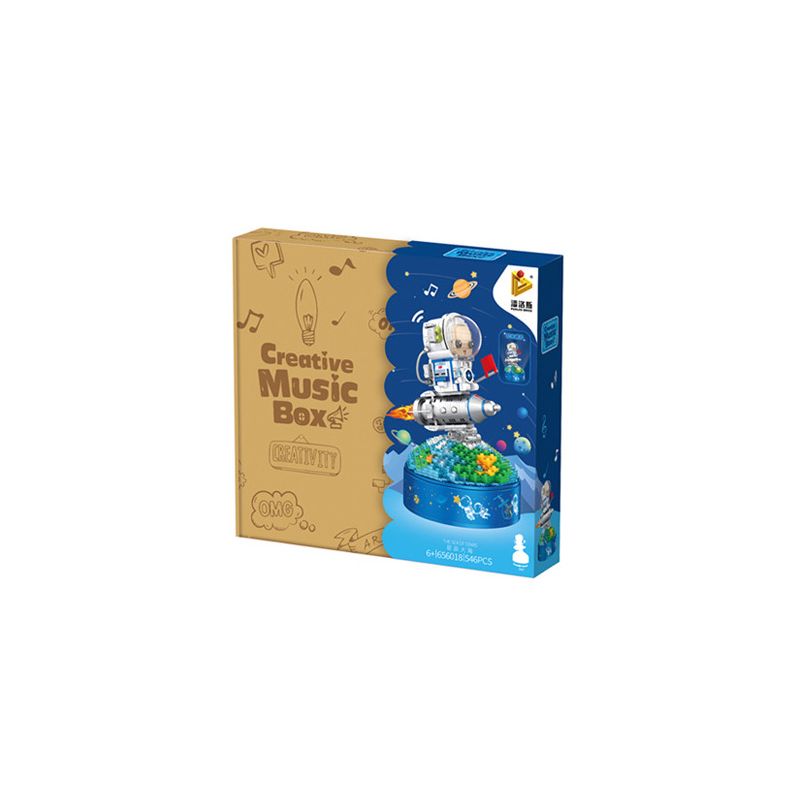 PanlosBrick 656018 Panlos Brick 656018 non  BIỂN SAO bộ đồ chơi xếp lắp ráp ghép mô hình Space Exploration CREATIVE MUSIC BOX Thám Hiểm Không Gian 546 khối