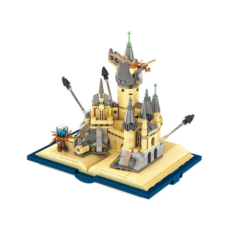 BEAUTY AND 13010 non Lego SÁCH LÂU ĐÀI MA THUẬT bộ đồ chơi xếp lắp ráp ghép mô hình Harry Potter MAGIC CASTLE BOOK Chú Bé Phù Thủy 727 khối