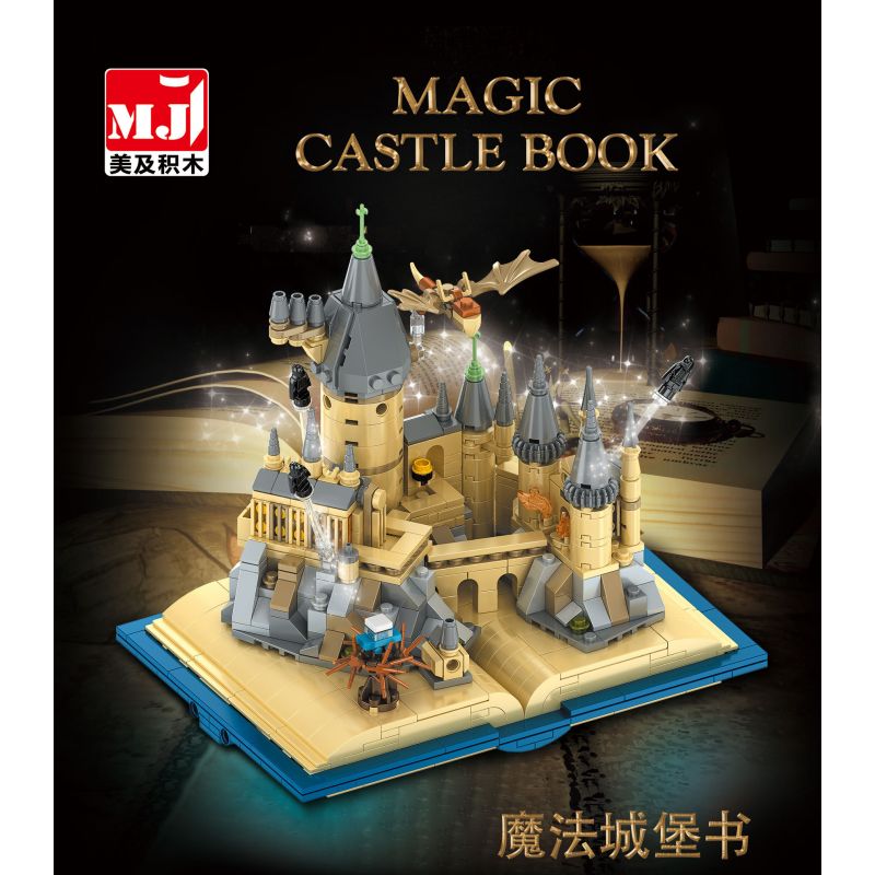 BEAUTY AND 13010 non  SÁCH LÂU ĐÀI MA THUẬT bộ đồ chơi xếp lắp ráp ghép mô hình Harry Potter MAGIC CASTLE BOOK Chú Bé Phù Thủy 727 khối