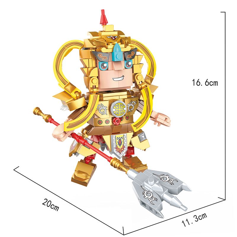 COGO 15709-3 non  THẦN ERLANG CỦA TÂY DU KÝ bộ đồ chơi xếp lắp ráp ghép mô hình 335 khối