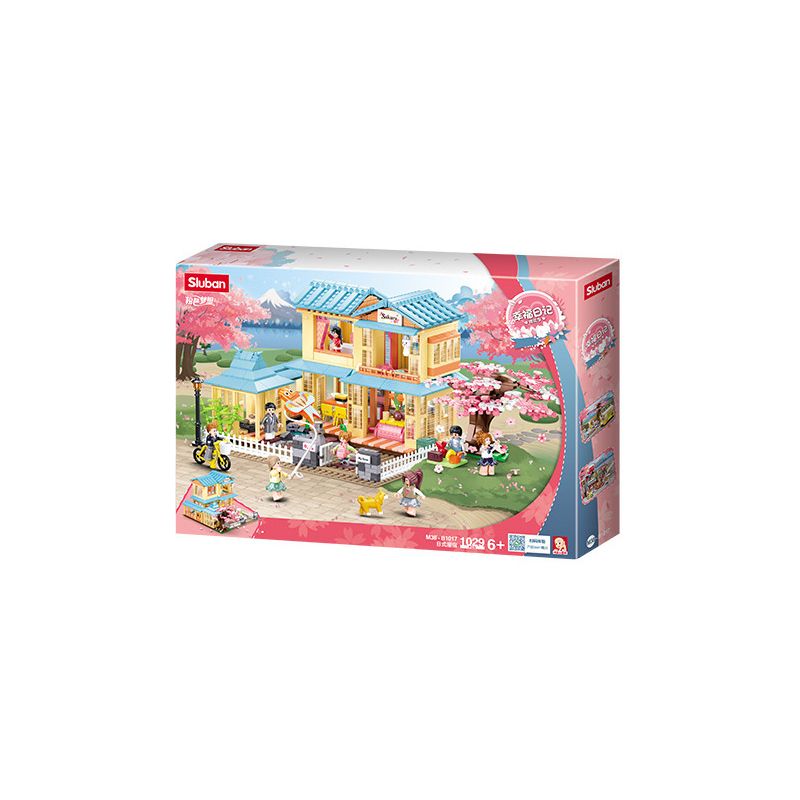 SLUBAN M38-B1017 B1017 1017 M38B1017 38-B1017 non  NHÀ TRỌ KIỂU NHẬT bộ đồ chơi xếp lắp ráp ghép mô hình 1029 khối