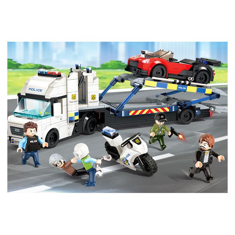 GUDI 10006 non  CÚ VÔ LÊ TUYỆT VỌNG bộ đồ chơi xếp lắp ráp ghép mô hình Police LIVIN'CITY DESPERATE ATTACK Cảnh Sát 620 khối