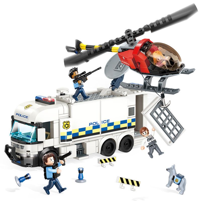 GUDI 10005 non Lego XE CHỈ HUY CƠ ĐỘNG bộ đồ chơi xếp lắp ráp ghép mô hình Police LIVIN'CITY MOBILE COMMAND CAR Cảnh Sát 427 khối