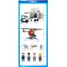 GUDI 10005 non  XE CHỈ HUY CƠ ĐỘNG bộ đồ chơi xếp lắp ráp ghép mô hình Police LIVIN'CITY MOBILE COMMAND CAR Cảnh Sát 427 khối