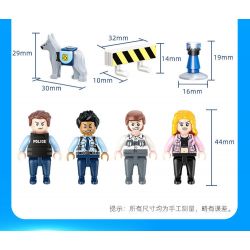 GUDI 10005 non  XE CHỈ HUY CƠ ĐỘNG bộ đồ chơi xếp lắp ráp ghép mô hình Police LIVIN'CITY MOBILE COMMAND CAR Cảnh Sát 427 khối