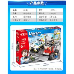 GUDI 10004 non  CƯỚP NGÂN HÀNG bộ đồ chơi xếp lắp ráp ghép mô hình Police LIVIN'CITY BANK ROBBERY Cảnh Sát 437 khối