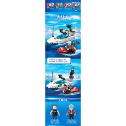 GUDI 10001 10001A 10001B 10001C 10001D non  CẢNH SÁT THÀNH PHỐ 4 TRONG 1 bộ đồ chơi xếp lắp ráp ghép mô hình City LIVIN'CITY 452 khối