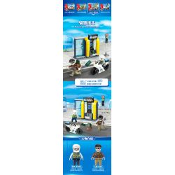 GUDI 10001 10001A 10001B 10001C 10001D non  CẢNH SÁT THÀNH PHỐ 4 TRONG 1 bộ đồ chơi xếp lắp ráp ghép mô hình City LIVIN'CITY 452 khối