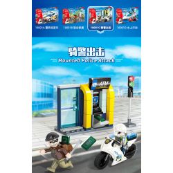 GUDI 10001 10001A 10001B 10001C 10001D non  CẢNH SÁT THÀNH PHỐ 4 TRONG 1 bộ đồ chơi xếp lắp ráp ghép mô hình City LIVIN'CITY 452 khối