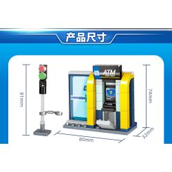 GUDI 10001 10001A 10001B 10001C 10001D non  CẢNH SÁT THÀNH PHỐ 4 TRONG 1 bộ đồ chơi xếp lắp ráp ghép mô hình City LIVIN'CITY 452 khối