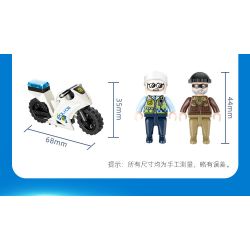 GUDI 10001 10001A 10001B 10001C 10001D non  CẢNH SÁT THÀNH PHỐ 4 TRONG 1 bộ đồ chơi xếp lắp ráp ghép mô hình City LIVIN'CITY 452 khối