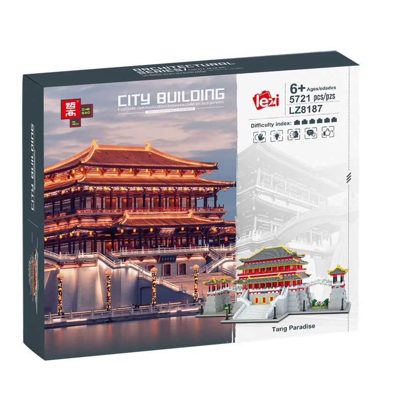 FUN IMAGINATION LZ8187 8187 non  TANG PARADISE ??? TÂY THIỂM bộ đồ chơi xếp lắp ráp ghép mô hình Creator Sáng Tạo 5721 khối