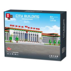 FUN IMAGINATION LZ8186 8186 non  ĐẠI LỄ ĐƯỜNG NHÂN DÂN bộ đồ chơi xếp lắp ráp ghép mô hình Creator GREAT HALL OF THE PEOPLE Sáng Tạo 3730 khối