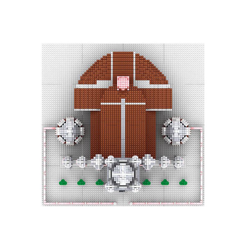 FUN IMAGINATION LZ8052 8052 non  NHÀ THỜ THÁNH TÂM CHÚA GIÊSU HỒ CHÍ MINH VIỆT NAM bộ đồ chơi xếp lắp ráp ghép mô hình Creator HO CHI MINH PINK CHURCH Sáng Tạo 7017 khối