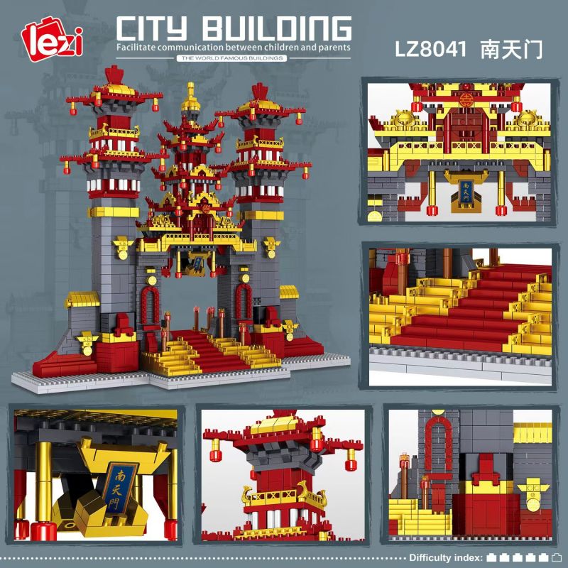 FUN IMAGINATION LZ8041 8041 non  NAM THIÊN MÔN bộ đồ chơi xếp lắp ráp ghép mô hình Creator Sáng Tạo 3996 khối