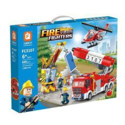 FORANGE FC3107 3107 non  HOẠT ĐỘNG CHỮA CHÁY bộ đồ chơi xếp lắp ráp ghép mô hình Fire Rescure FIRE FIGHTERS Cứu Hỏa 640 khối