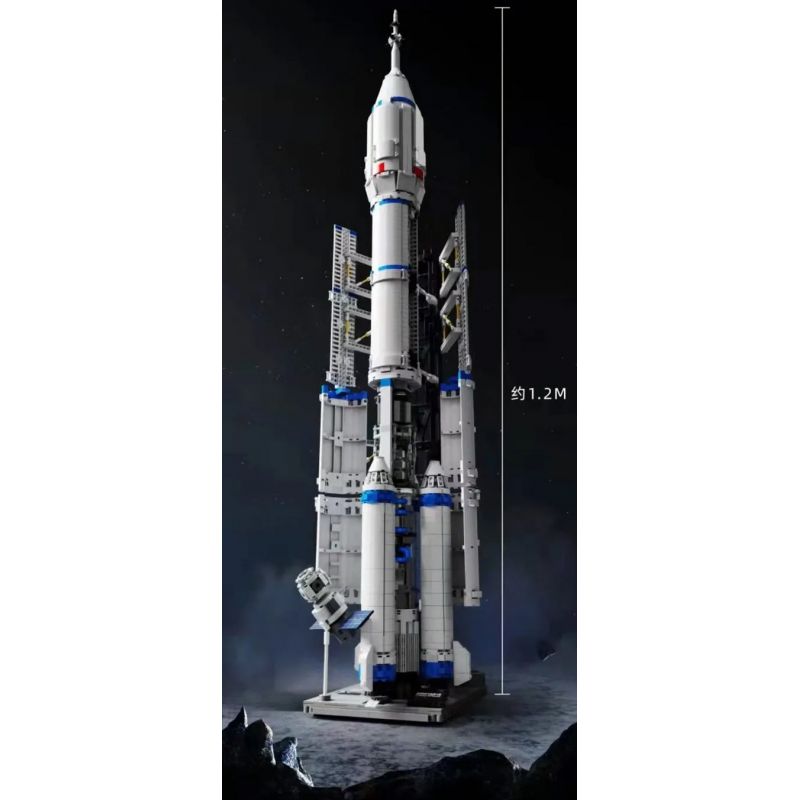 QIZHILE E01000 01000 non  TÊN LỬA ĐẨY ZHENGTU 12 bộ đồ chơi xếp lắp ráp ghép mô hình Frozen CONQUEST XII BOOSTER Nữ Hoàng Băng Giá