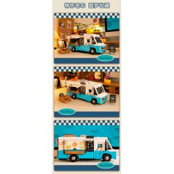 PANTASY 85011 XE TẢI THỰC PHẨM HOÀI CỔ bộ đồ chơi xếp lắp ráp ghép mô hình Creator RETRO FOOD TRUCK Sáng Tạo 2300 khối
