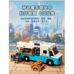 PANTASY 85011 XE TẢI THỰC PHẨM HOÀI CỔ bộ đồ chơi xếp lắp ráp ghép mô hình Creator RETRO FOOD TRUCK Sáng Tạo 2300 khối