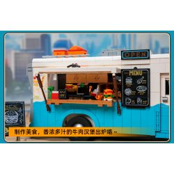 PANTASY 85011 XE TẢI THỰC PHẨM HOÀI CỔ bộ đồ chơi xếp lắp ráp ghép mô hình Creator RETRO FOOD TRUCK Sáng Tạo 2300 khối