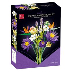 JIESTAR JJ9046 9046 BÓ HOA bộ đồ chơi xếp lắp ráp ghép mô hình Creator TROPICAL FLOWER BOUQUET Sáng Tạo 891 khối