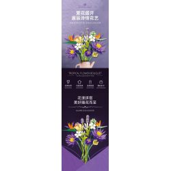 JIESTAR JJ9046 9046 BÓ HOA bộ đồ chơi xếp lắp ráp ghép mô hình Creator TROPICAL FLOWER BOUQUET Sáng Tạo 891 khối