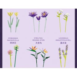 JIESTAR JJ9046 9046 BÓ HOA bộ đồ chơi xếp lắp ráp ghép mô hình Creator TROPICAL FLOWER BOUQUET Sáng Tạo 891 khối