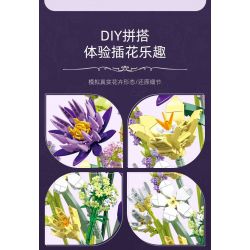 JIESTAR JJ9046 9046 BÓ HOA bộ đồ chơi xếp lắp ráp ghép mô hình Creator TROPICAL FLOWER BOUQUET Sáng Tạo 891 khối