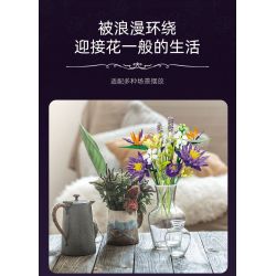 JIESTAR JJ9046 9046 BÓ HOA bộ đồ chơi xếp lắp ráp ghép mô hình Creator TROPICAL FLOWER BOUQUET Sáng Tạo 891 khối