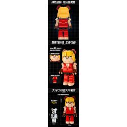 WANGAO 188018 GẤU CƠ STREET FIGHTER KEN 400% bộ đồ chơi xếp lắp ráp ghép mô hình BEAR ROBOT